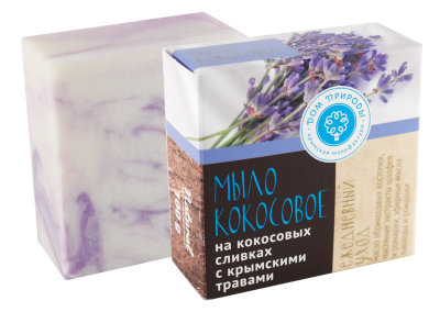 Мыло Ежедневный уход на кокосовых сливках с крымскими травами, 90 г