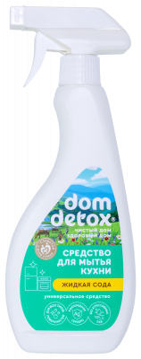 Средство для мытья поверхностей Жидкая сода Dom Detox, 500 г