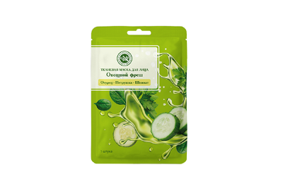 Тканевая маска для лица SUPERFOOD (Овощной фреш (Огурец, Шпинат, Петрушка))