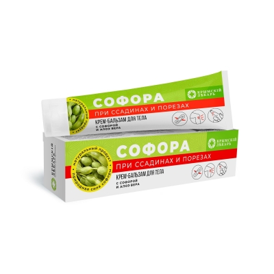 Крем-бальзам для тела При ссадинах и порезах Софора, 90 г