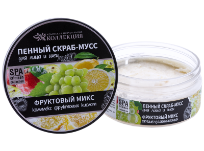 Пенный скраб-мусс «Фруктовый микс» для лица и шеи 