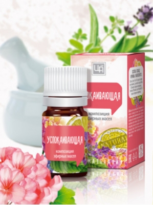 Композиция эфирных масел "Успокаивающая" (при головной боли), 5 мл
