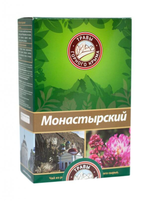 Чайный напиток "Монастырский чай" (лист ежевики, чабрец, цвет боярышника, пустырник, мята перечная, соцветие хмеля, крапива, донник, ромашка) 100г