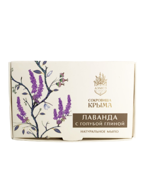 Мыло натуральное  "Лаванда" с голубой глиной алуштинское, 80г
