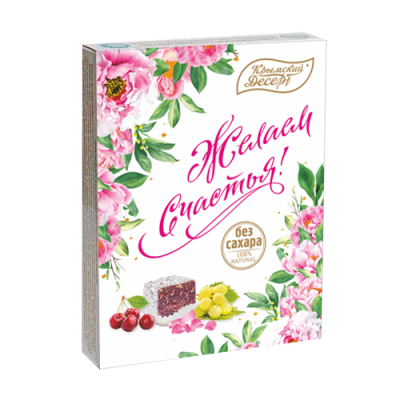 Рахат лукум без сахара Ассорти Желаю счастья 4 вкуса экодесерты, 240 г