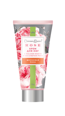 Крем для ног Шёлковая роза с маслом манго и абсолютом розы Crimean Queen Rose, 70 г