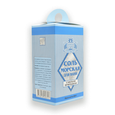 Соль морская для ванн Сакская природная, 800 г