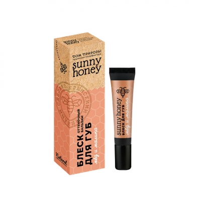 Блеск для губ Мёд и малина Оттеночный бальзам Sunny Honey