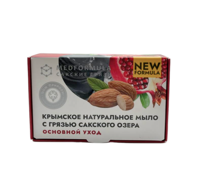 Мыло Основной уход для нормальной и комбинированной кожи с грязью Сакского озера Med Formula, 100 г