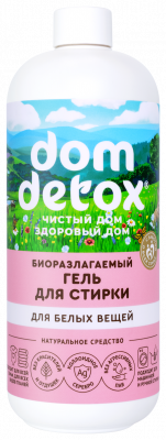 Гель для стирки Для белых вещей биоразлагаемый Dom Detox, 500 мл